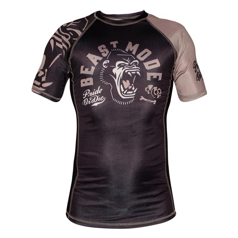 PRIDE OR DIE Beast mode RASHGUARD - BLACK